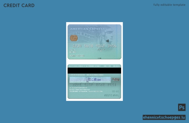 USA New York CFSB Bank American Express Kartenbeispiel-Vorschau